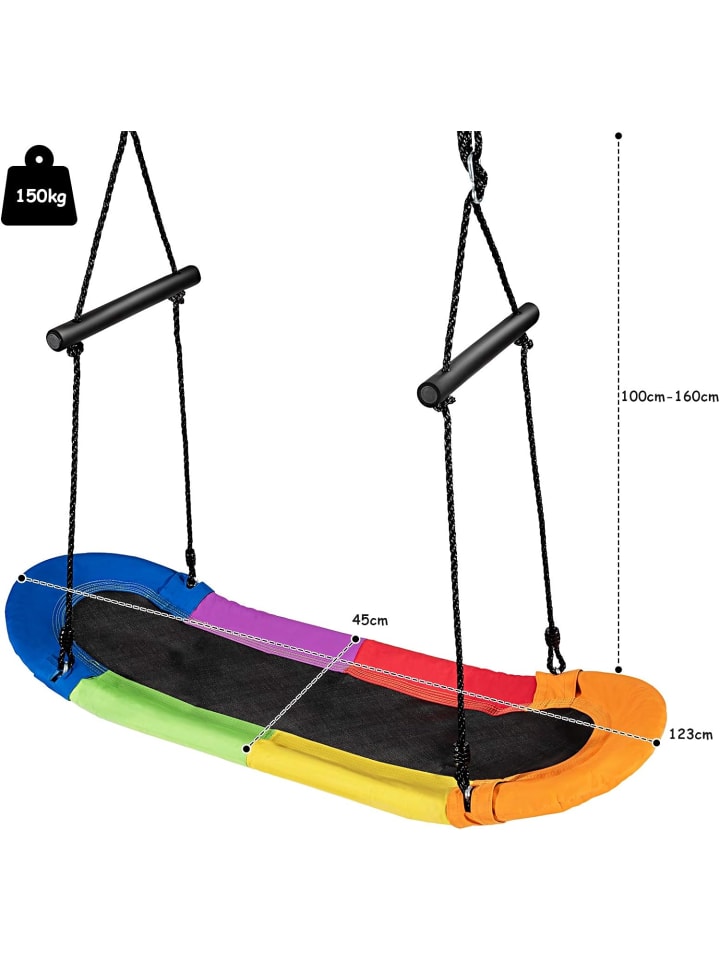 COSTWAY 123x45cm Nestschaukel in Bunt günstig kaufen onesize