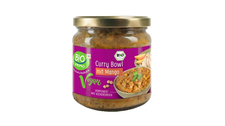 BIO PRIMO Bio vegane Bowl Kichererbse-Mango-Curry 350 g