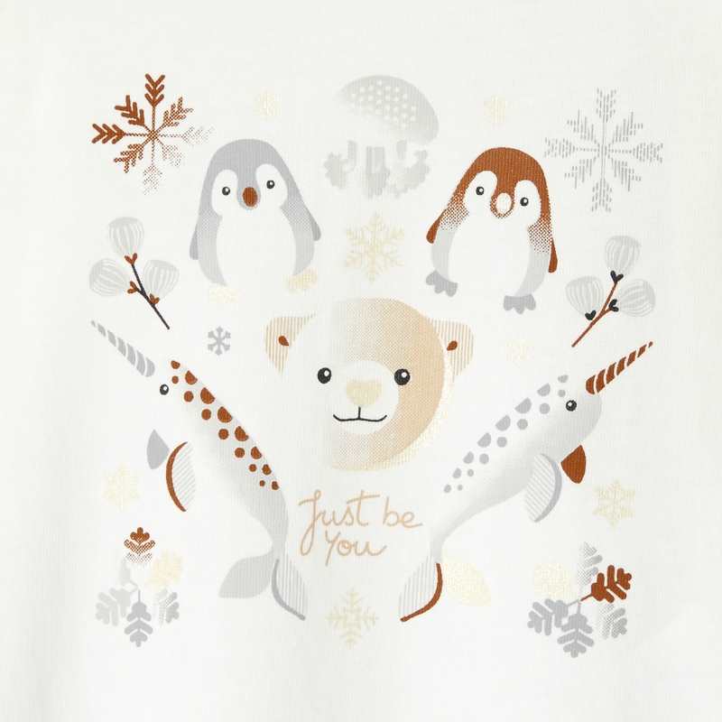T-shirt impression animaux marron bébé fille