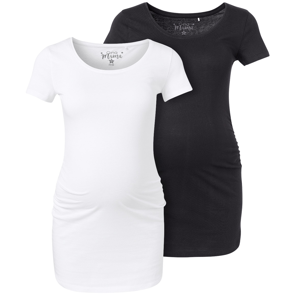 2 Damen Umstands-T-Shirts im Set