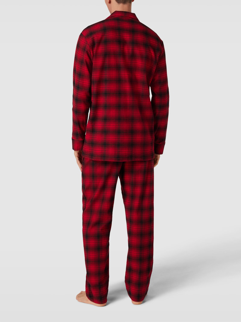 Pyjama mit Allover-Muster in rot