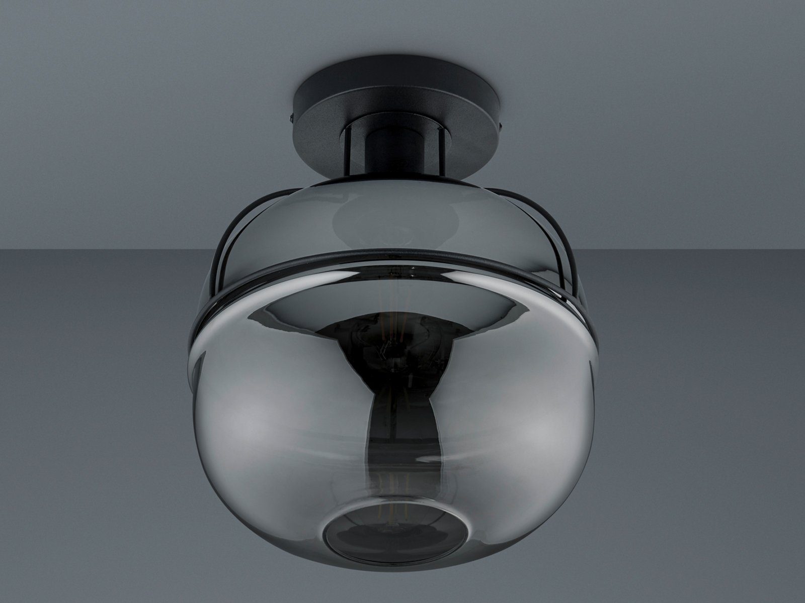 meineWunschleuchte LED Deckenleuchte, Dimmfunktion, LED wechselbar, Warmweiß, klein-e coole Designer-lampen Glas-kugeln Lampe übern Esstisch Ø28,5cm
