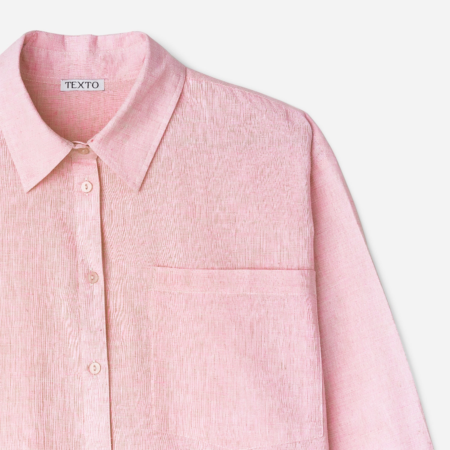 Chemise TEXTO rose mi-longue