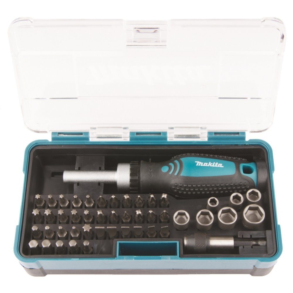 Makita Bit- und Steckschlüsselset Bitset/Steckschlüsselsatz, 47-tlg (B-36170), inkl. Schraubendrehergriff