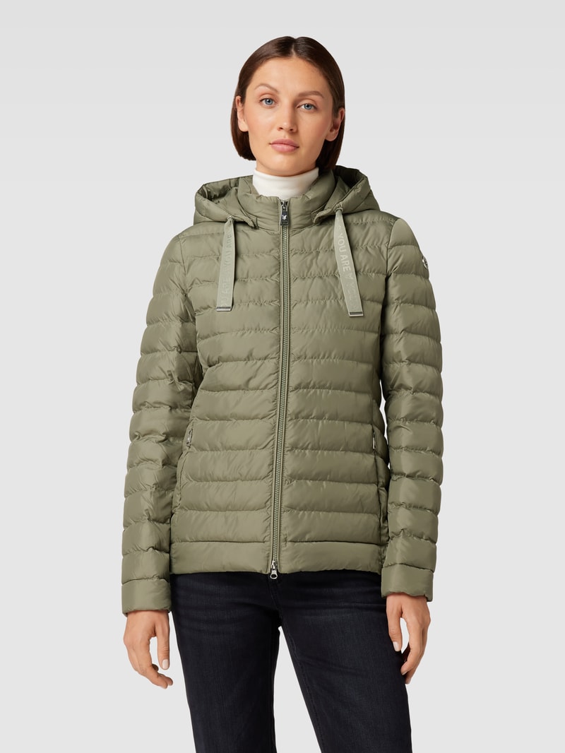 Steppjacke mit Zweiwege-Reißverschluss in hellgrün