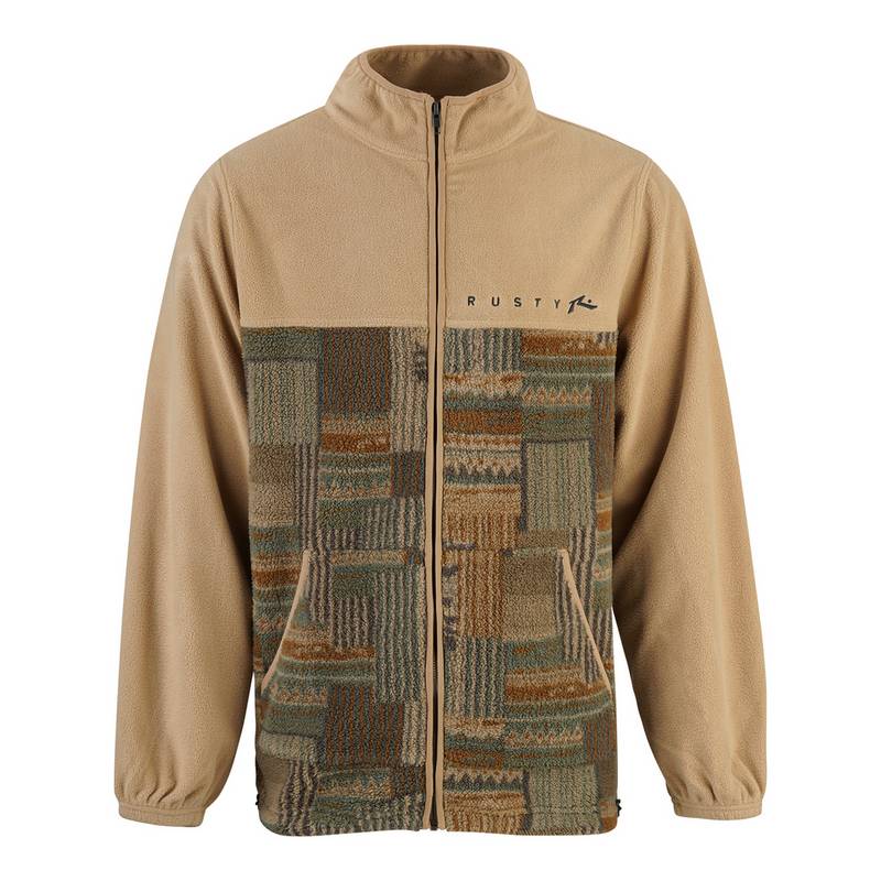RUSTY SHAG PANELED FULL ZIP FLEECE Fleecejacke Herren