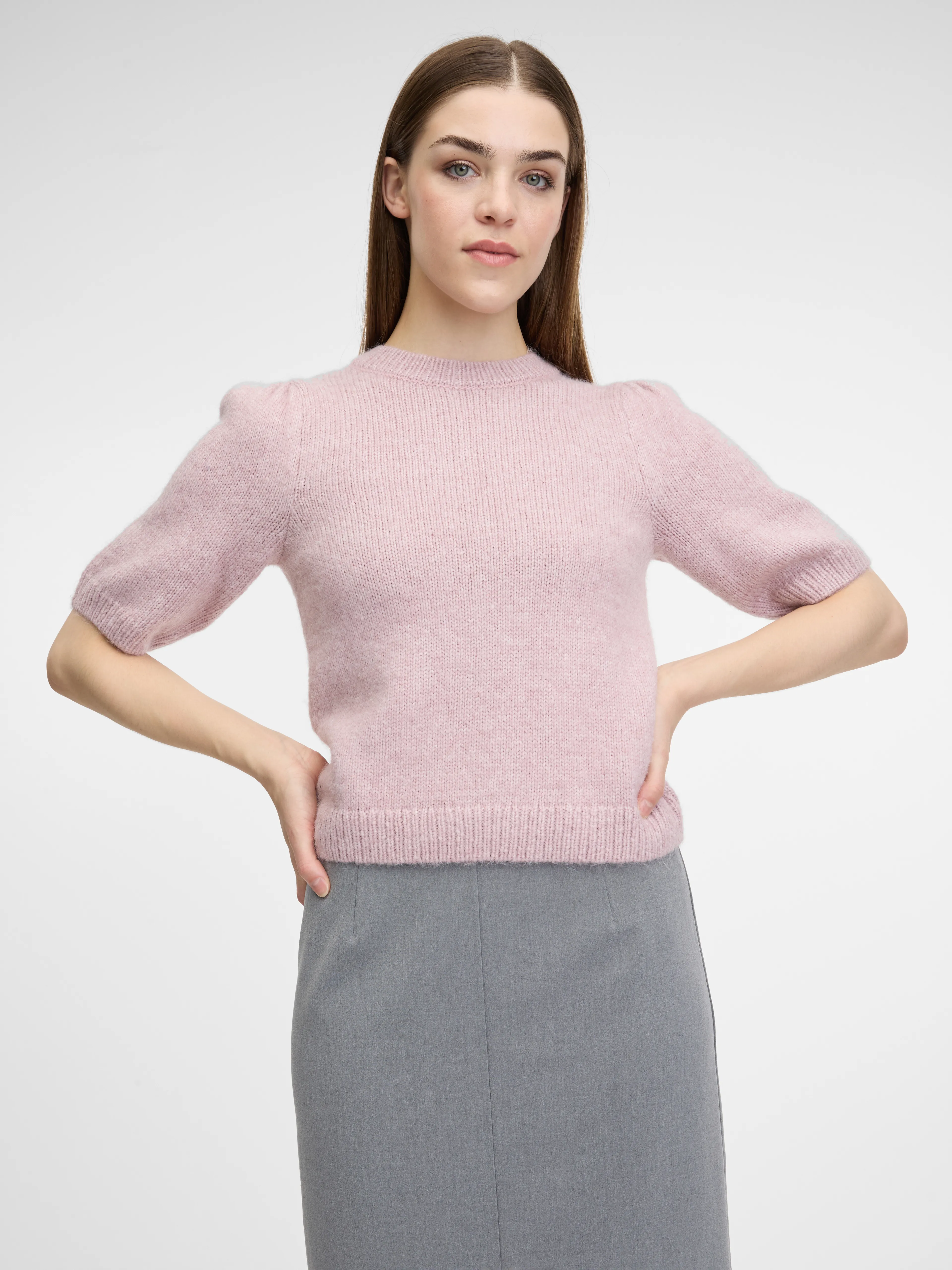 Grauer Damen-Bleistift-Midirock ORSAY