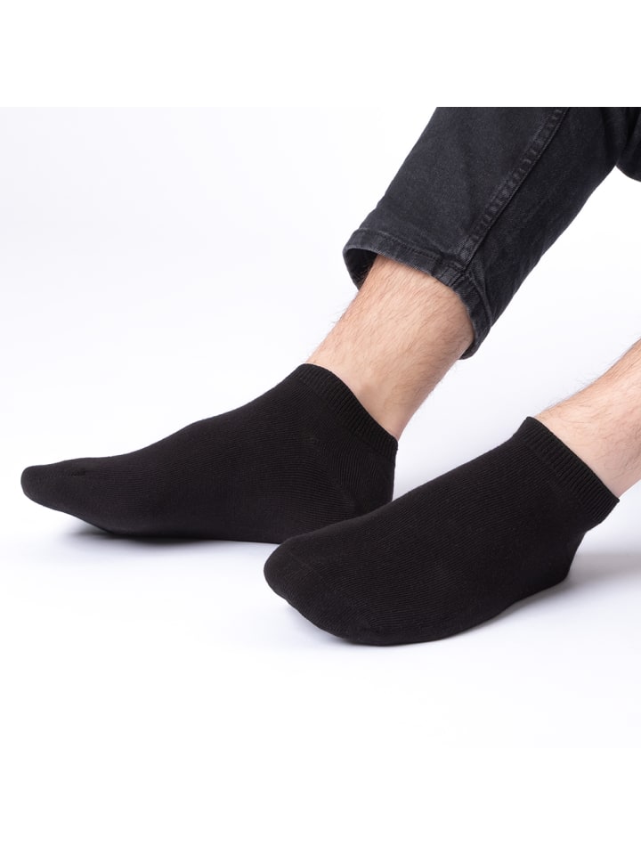 Occulto 10er Pack 100% Baumwolle Sneaker Socken Ingmar in Schwarz günstig kaufen