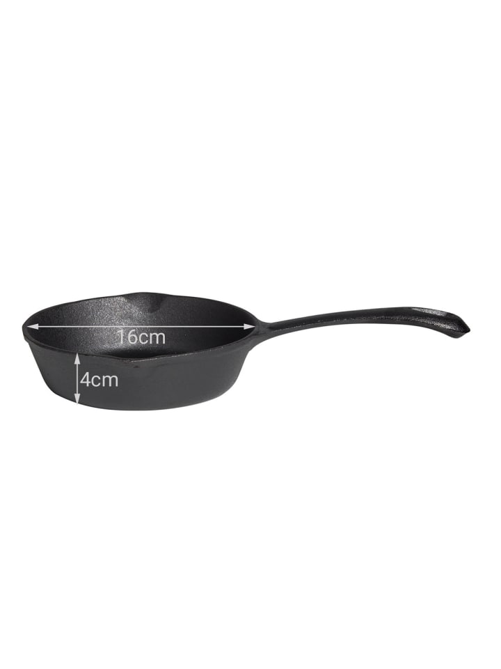 GAUMENKICK Grillpfanne Gusseisen in schwarz - D: 16cm günstig kaufen onesize