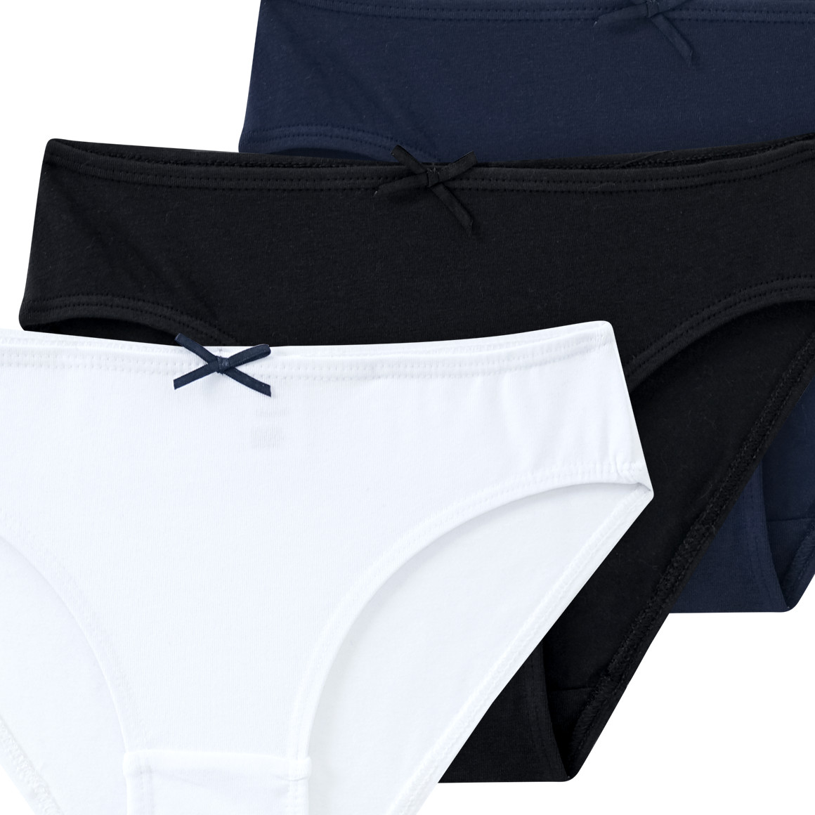 3 Mädchen Slips mit Zierschleife