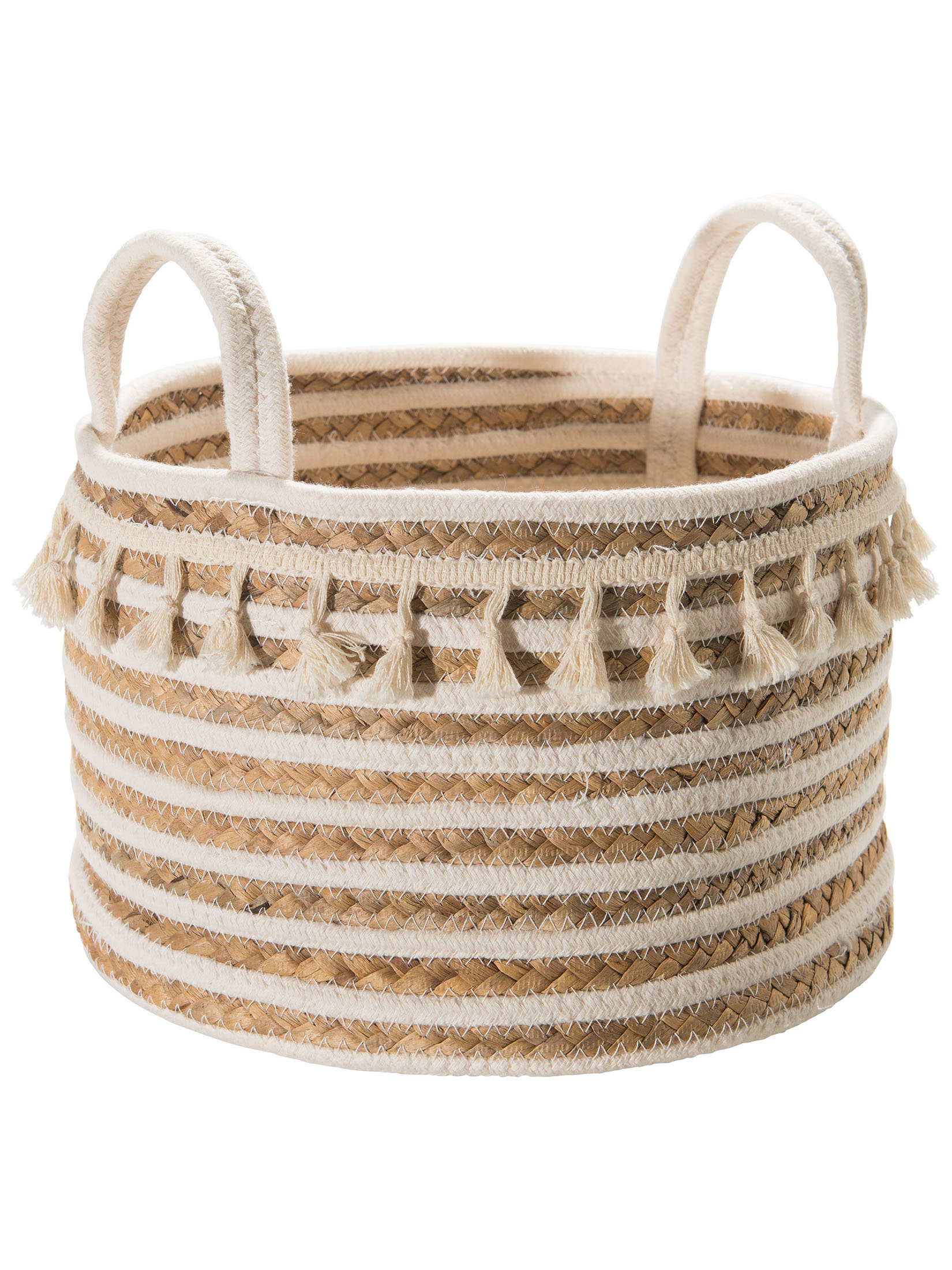 Basket Tassel Korb, Hellbraun