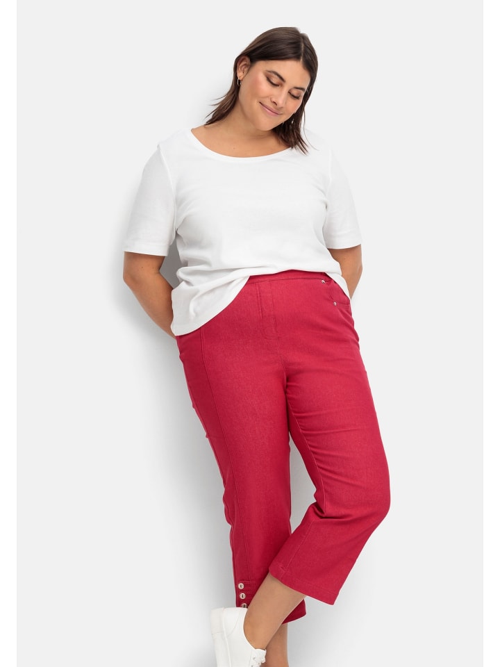 sheego 7/8-Jeans in rot günstig kaufen