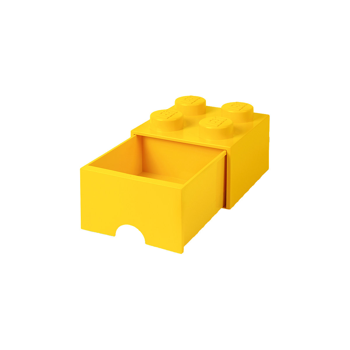 LEGO® Aufbewahrungsbox Storage Brick 4er gelb mit Schublade, 25 x 25 x 18 cm