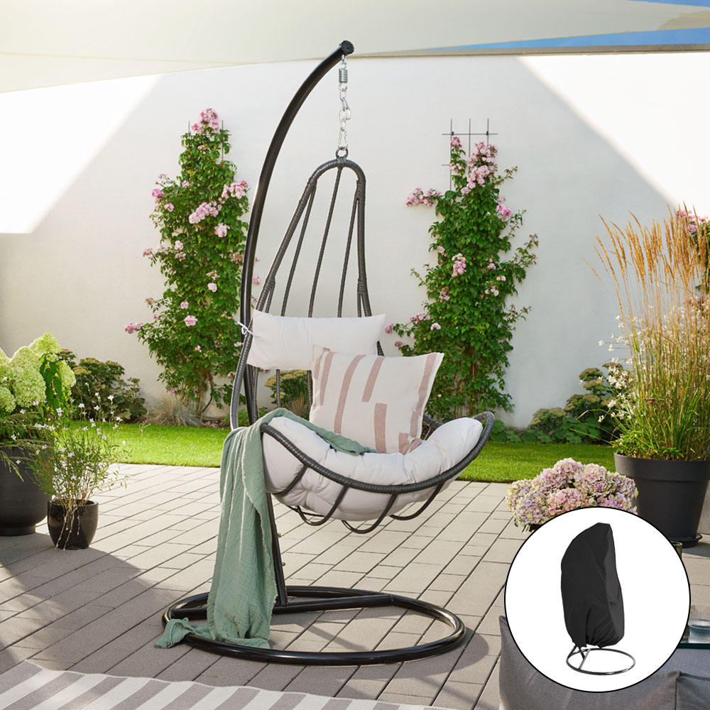 Home Deluxe Polyrattan Hängesessel CAMA inkl. Regenabdeckung