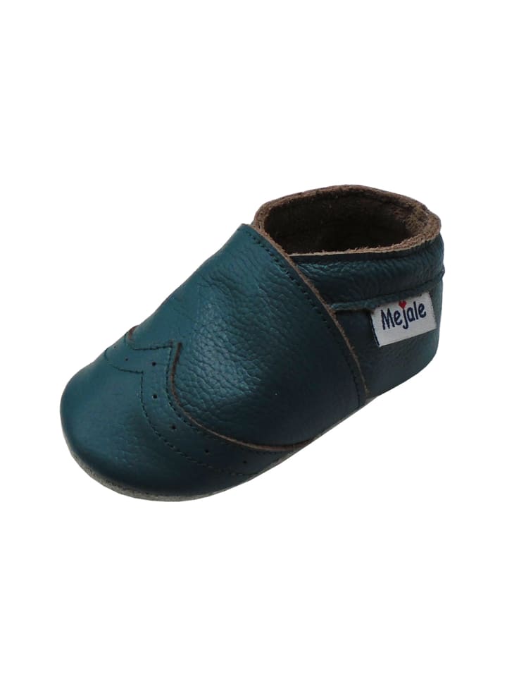 Yalion Leder-Krabbelschuhe in Türkis günstig kaufen