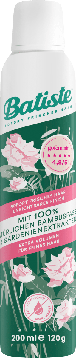 Trockenshampoo Naturally Bambusfaser & Gardenie, 200 ml