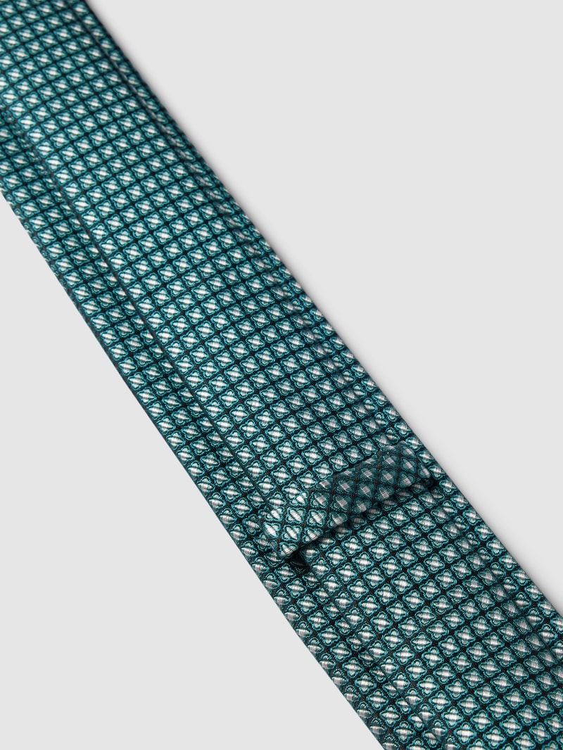Krawatte mit Allover-Muster (6,0 cm) in dunkelgrün