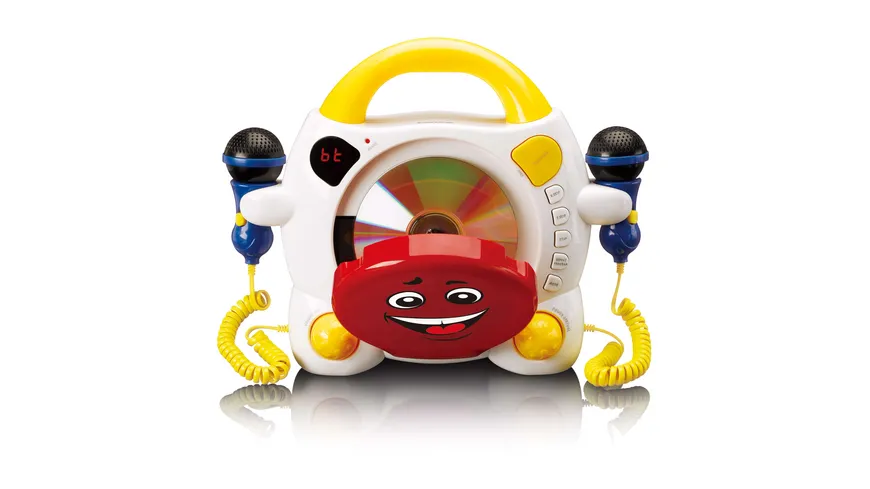 Lenco KCD-011KIDS - Tragbarer Karaoke-CD-Player mit Bluetooth® für Kinder - Mehrfarbig
