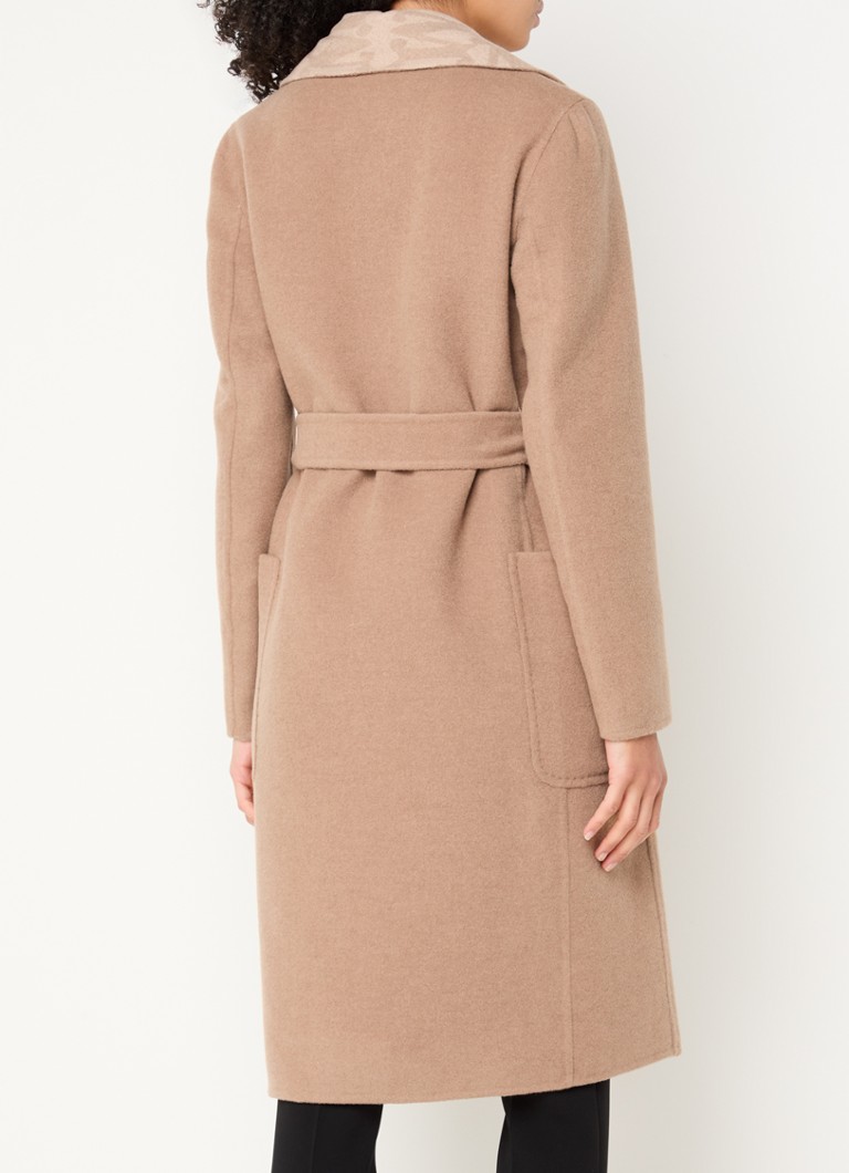 MaxMara Abito -kaksipuolinen kamelinvillainen takki solmittavalla vyöllä