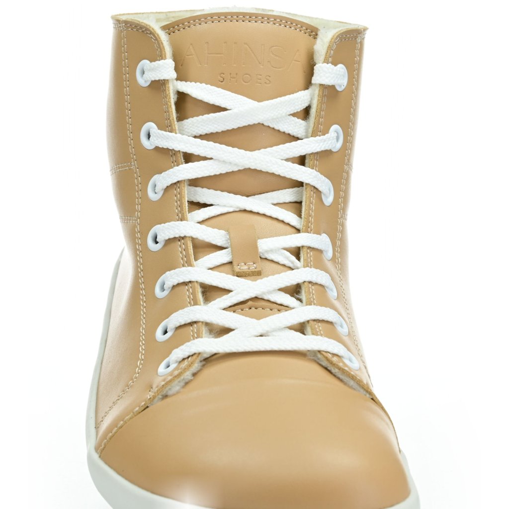 Ahinsa Tara Winter beige Knöchelsneaker