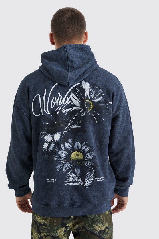 Floraler Oversize Hoodie