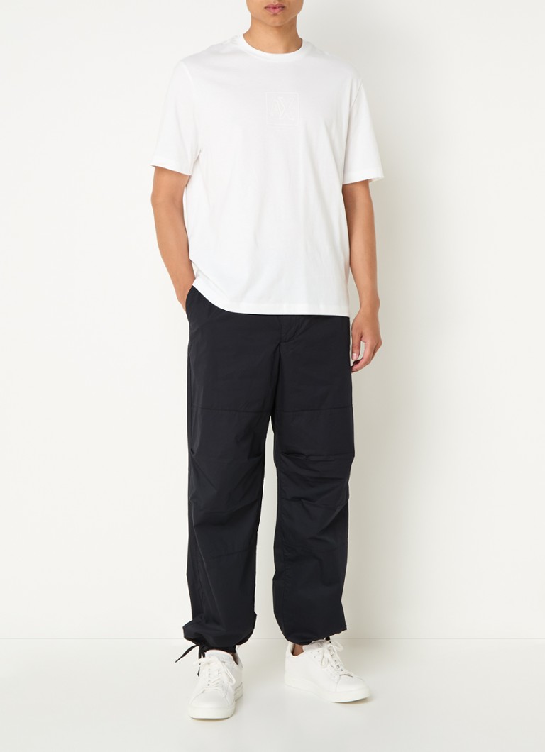 Armani Exchange Tapered fit cargo trousers with drawstring