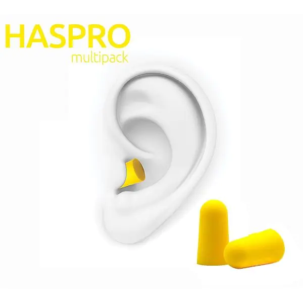 Haspro Multi Schaumstoff-Ohrstöpsel, Gelb