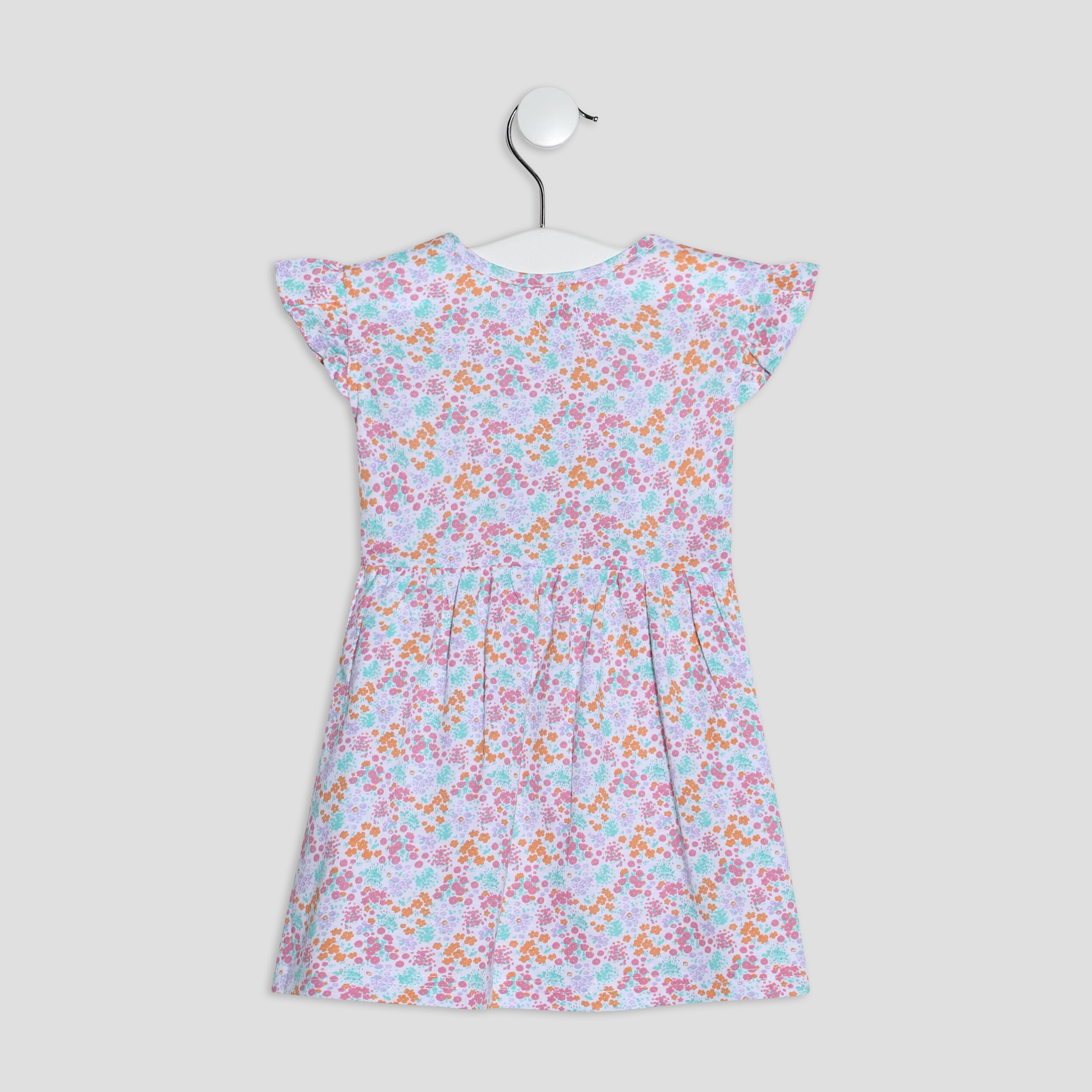 Robe volantée manches courtes blanc bébé fille | La Halle