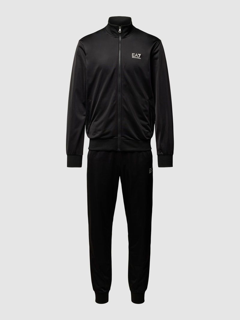 Sweatanzug mit Label-Details in schwarz