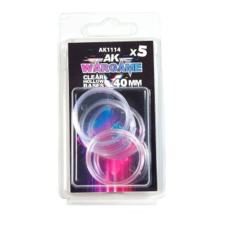 Clear Hollow Bases 40mm (5)