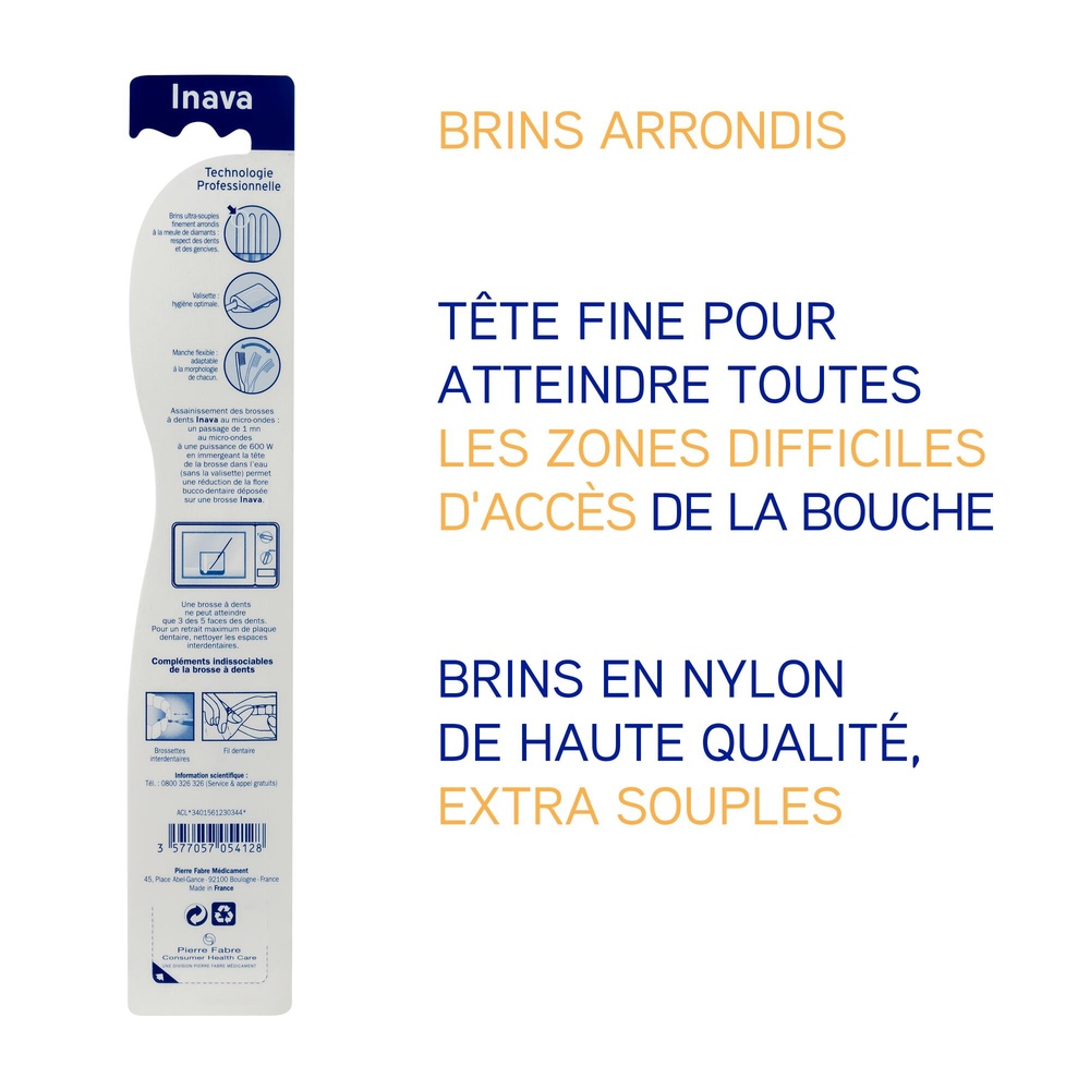 Oral Care INAVA Brosse à dents 15/100 Chirurgicale Brosse à dents