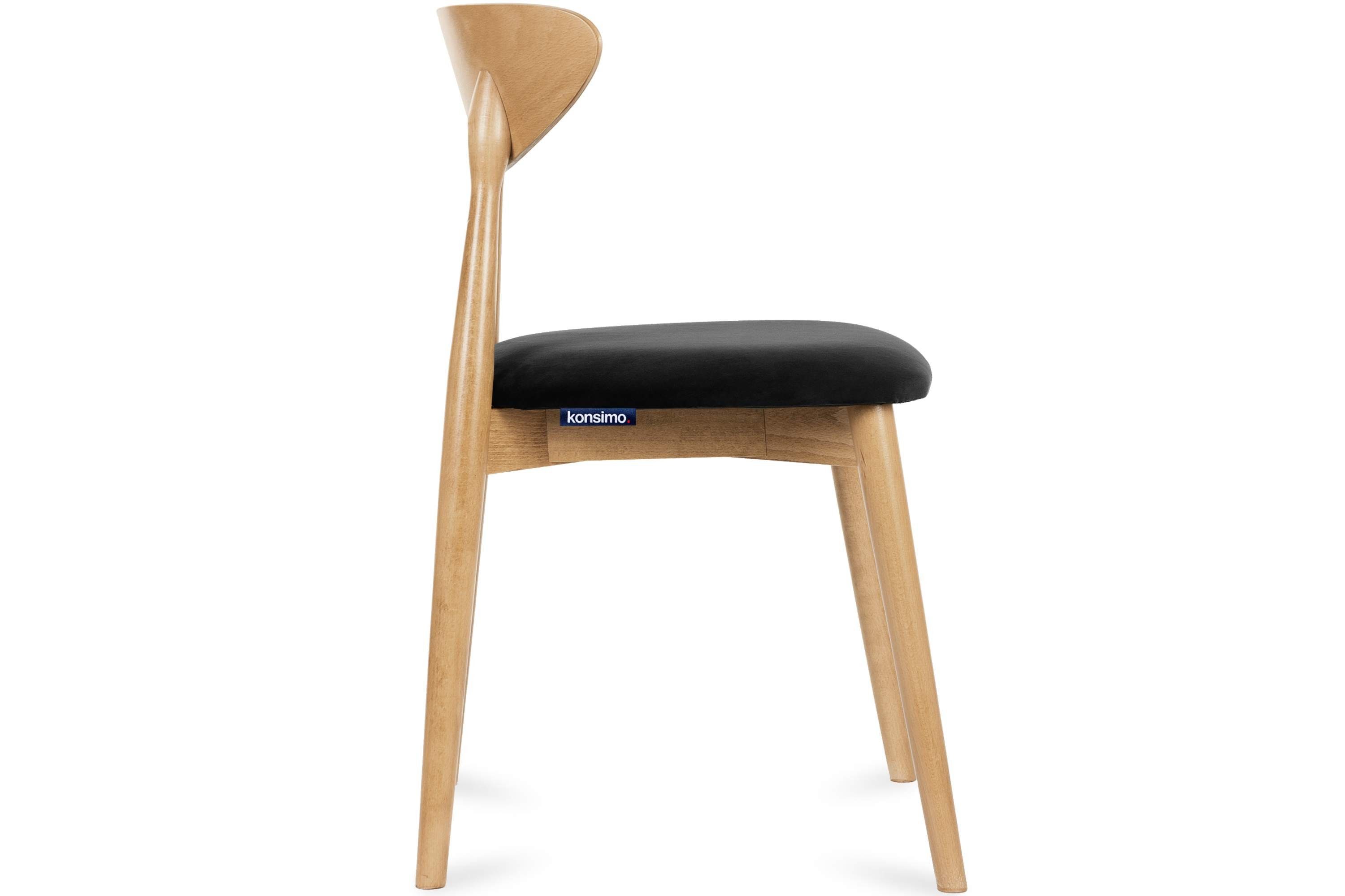 Konsimo Holzstuhl RABI Esstischstühl Küchenstühl Esszimmer Stühl Eiche (Esszimmerstühl, 2 St), Gestell aus Massivholz