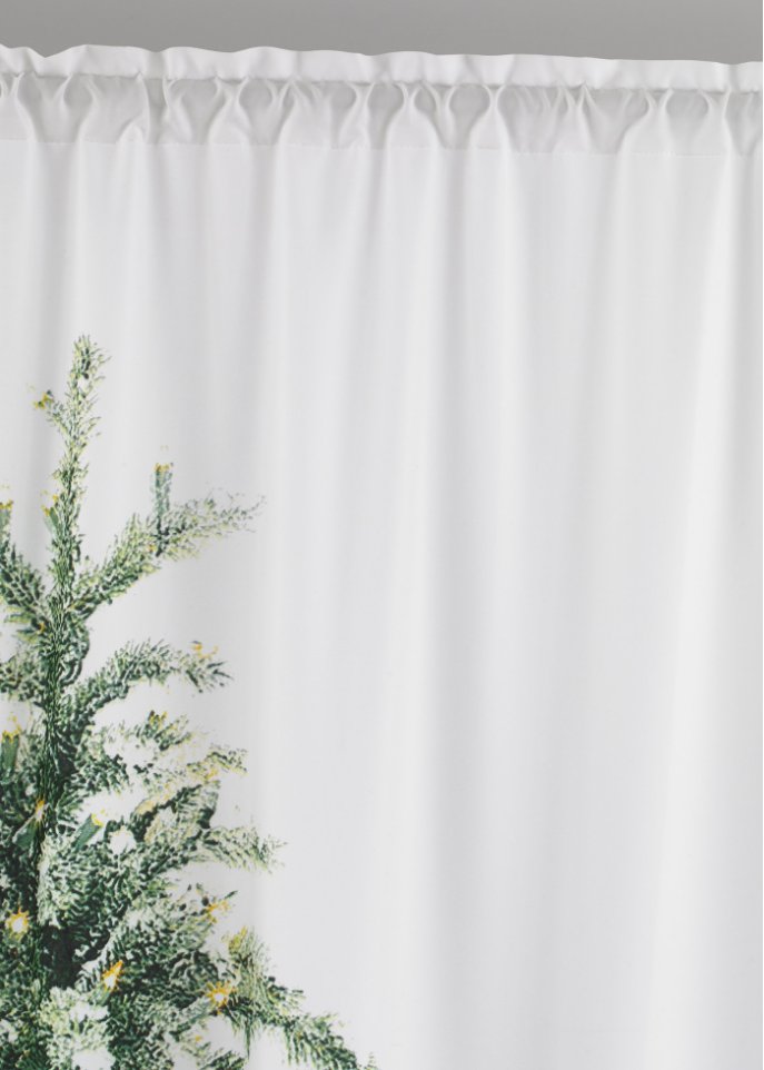 LED-Vorhang mit Tannenbaum Druck (1er Pack)