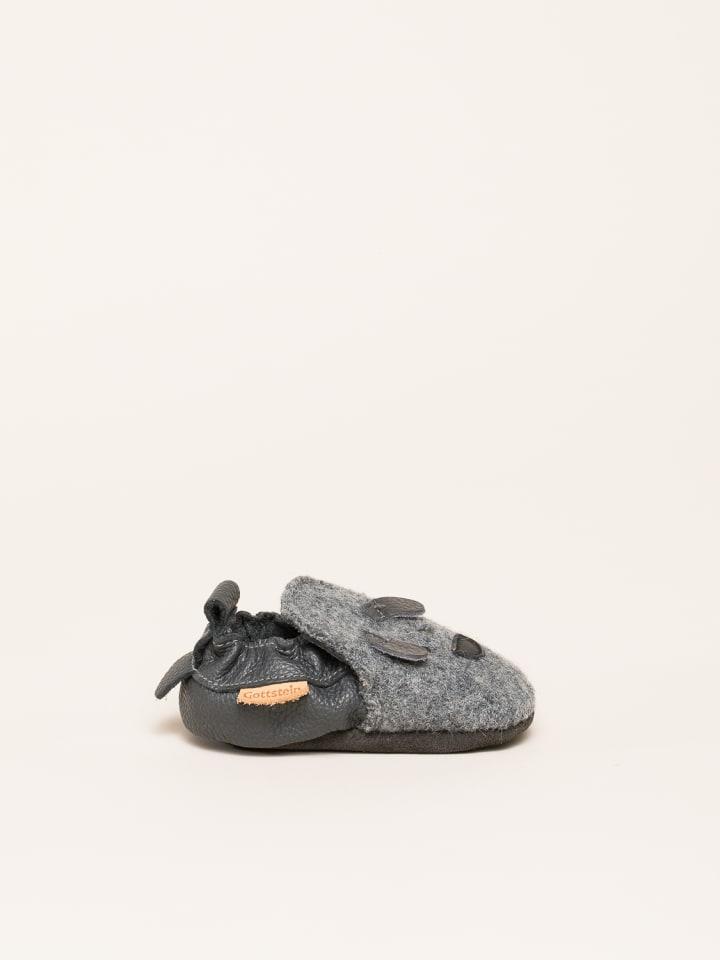 Gottstein Krabbelschuhe Dog Face in grau günstig kaufen