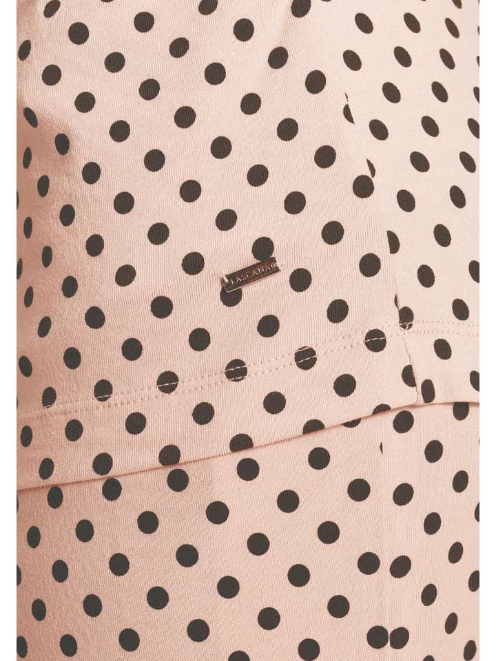 LASCANA Umstandspyjama in beige schwarz gepunktet günstig kaufen 32/34