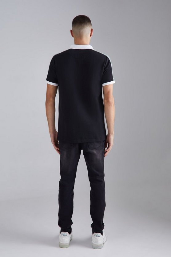 Slim-Fit Colorblock Poloshirt