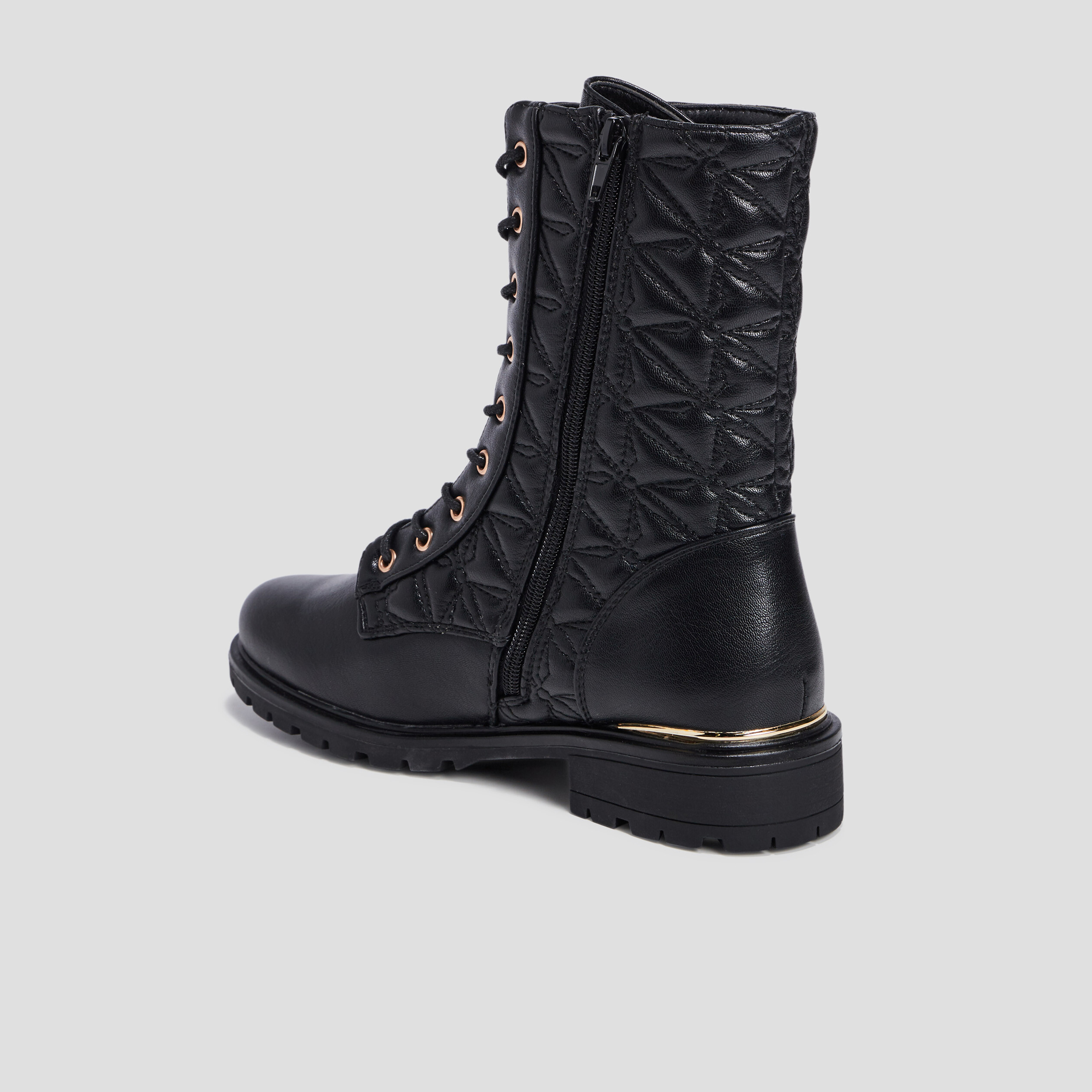 Bottines matelassées noir femme | La Halle