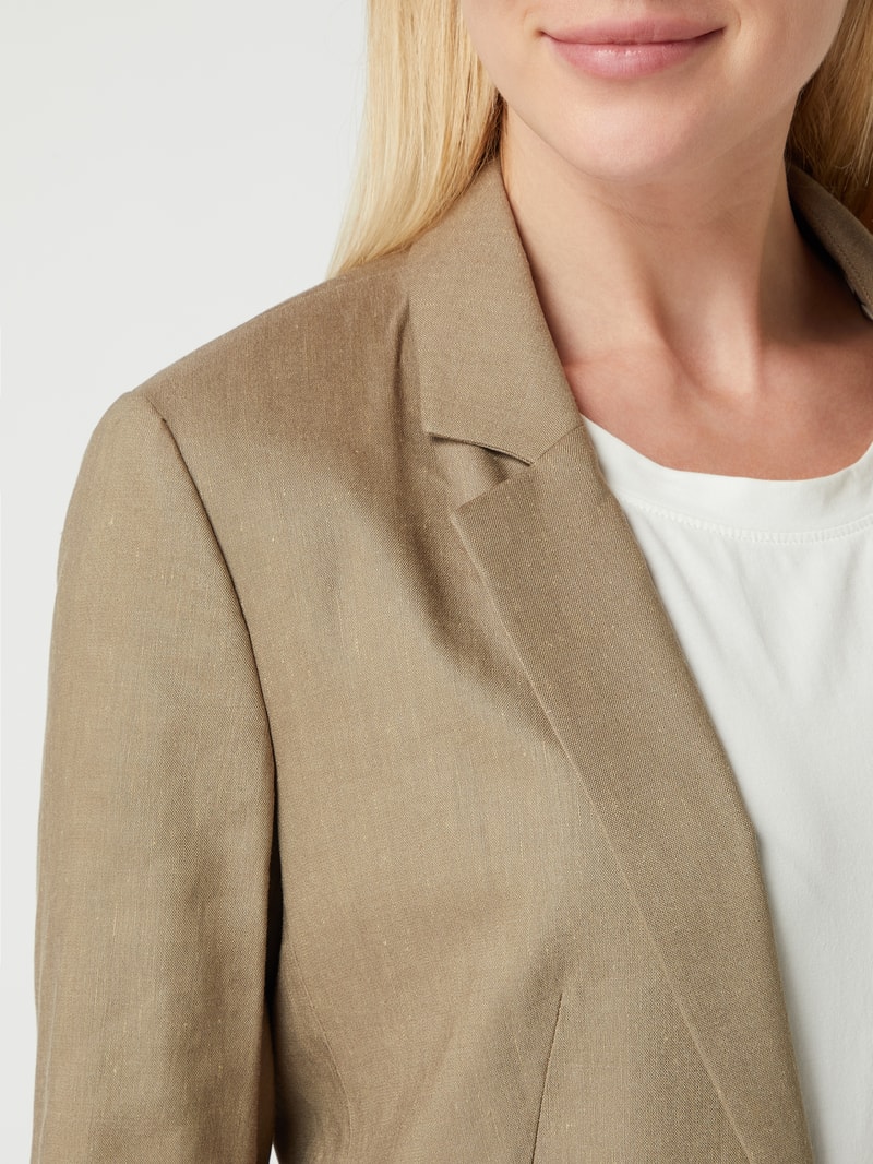 Blazer mit Viskose-Anteil in khaki