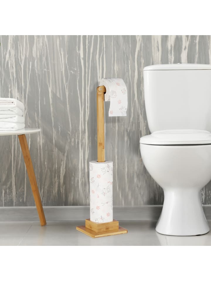 relaxdays Bambus Toilettenpapierhalter stehend günstig kaufen onesize
