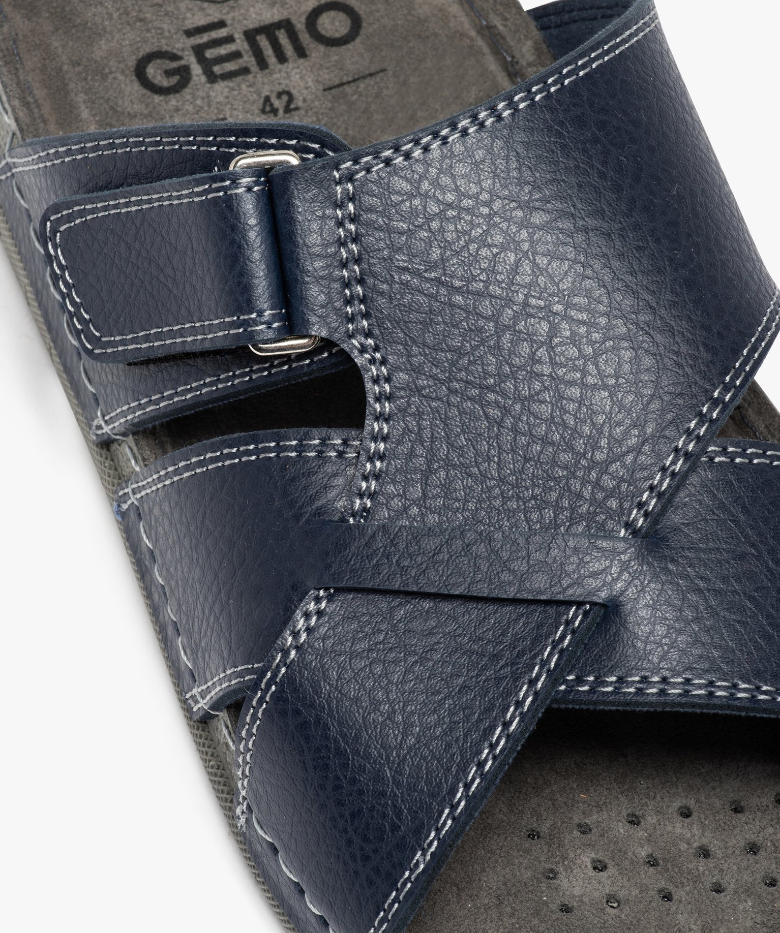 Mules confort multibrides croisées homme marine | GEMO