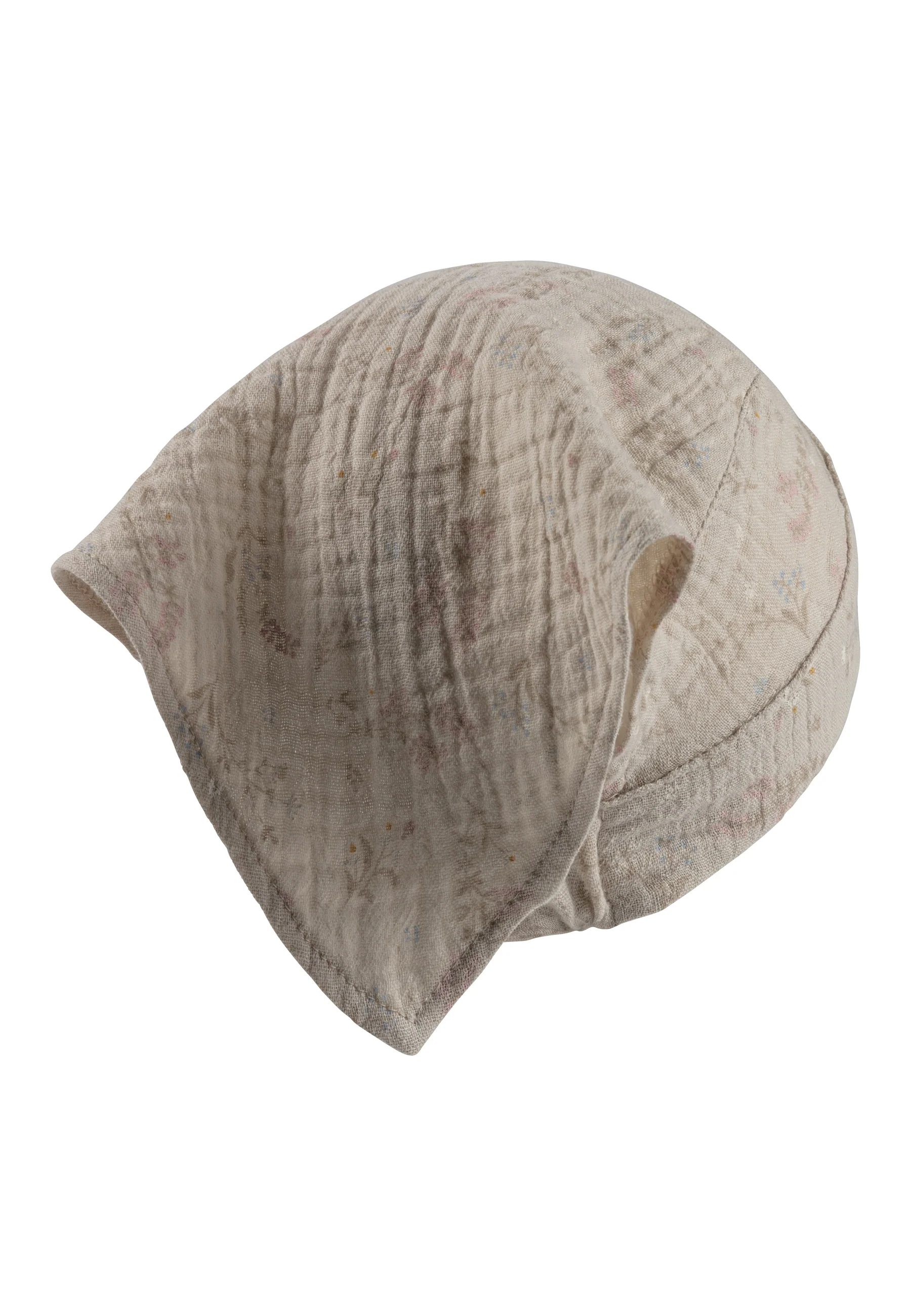 Kopftuch bedruckt mit floralem Muster in beige