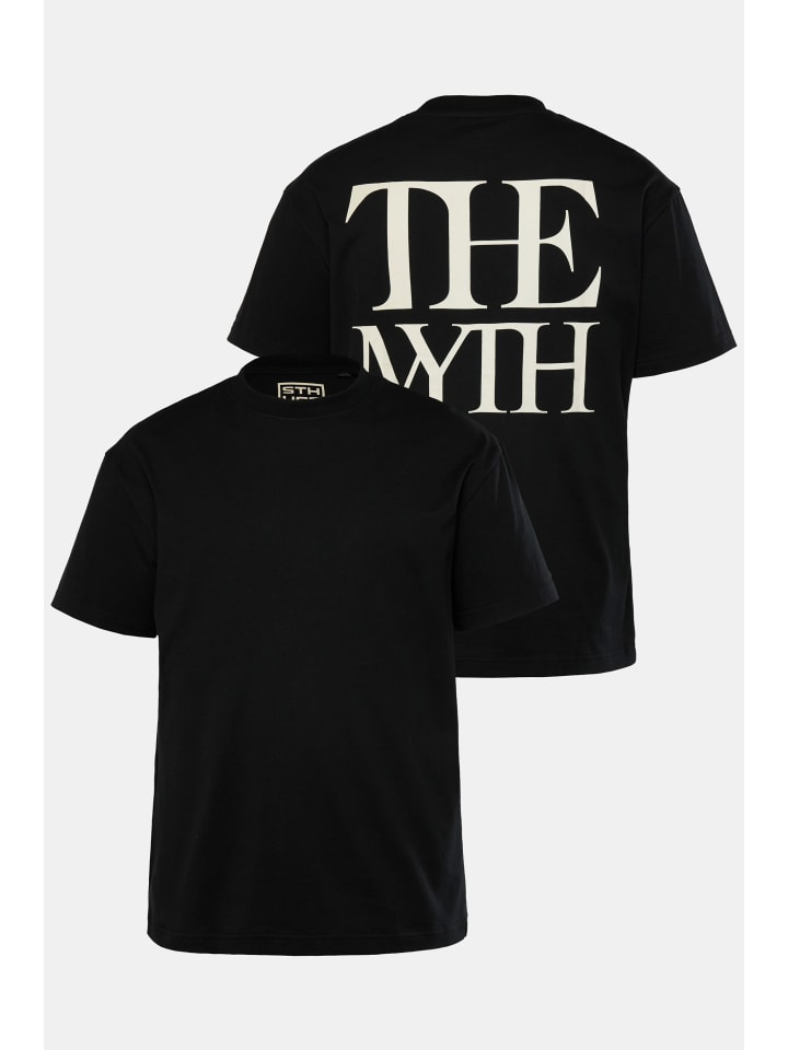 STHUGE Kurzarm T-Shirt in schwarz günstig kaufen
