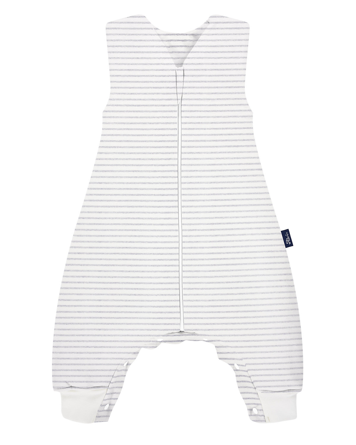 Sleep-Overall Thermo - TOG 3,0 - Ringel grau/weiß Größe 110
