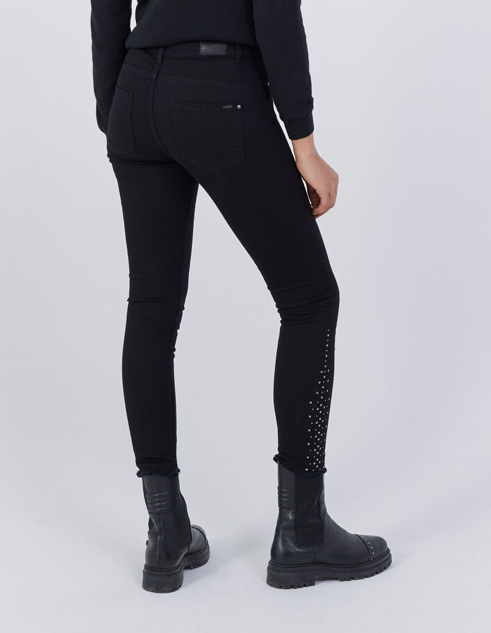 Jean slim noir sculpt up intense black clous bijoux femme