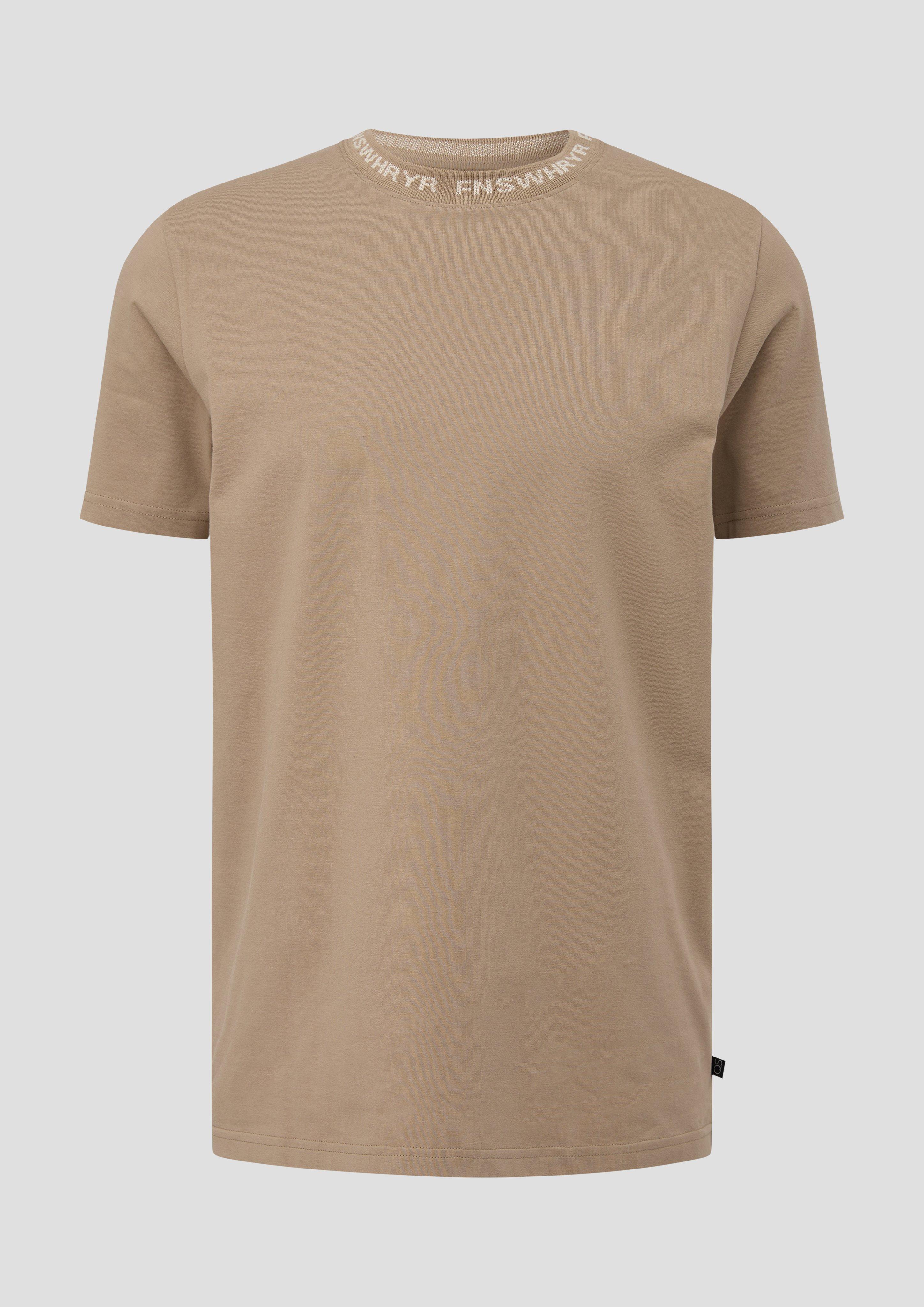 Baumwollshirt mit Rippblende  2135163-8235
