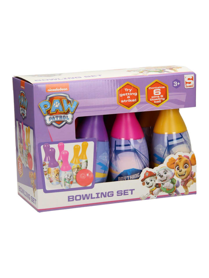 Paw Patrol Bowling set Outdoor-Spielzeug  6 Pins in Mehrfarbig günstig kaufen 6