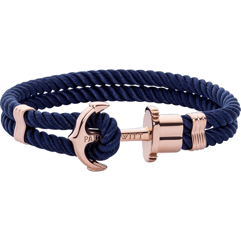 Paul Hewitt Bracelet Acier inoxydable recylé, Perlon/nylon or rose Bracelet