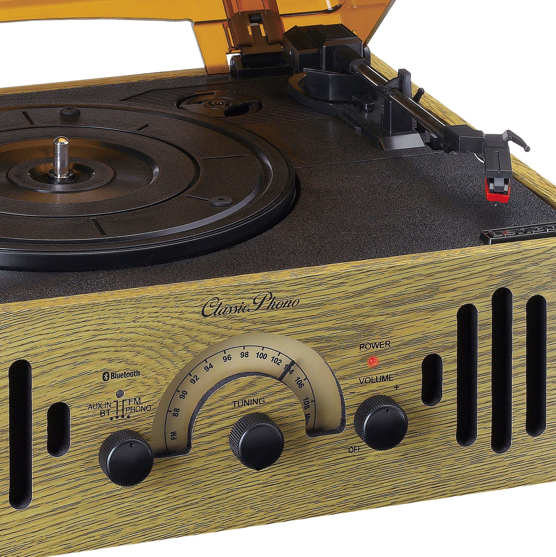 Lenco Classic Phono TT-41OK - Retro Plattenspieler Plattenspieler (Riemenantrieb)