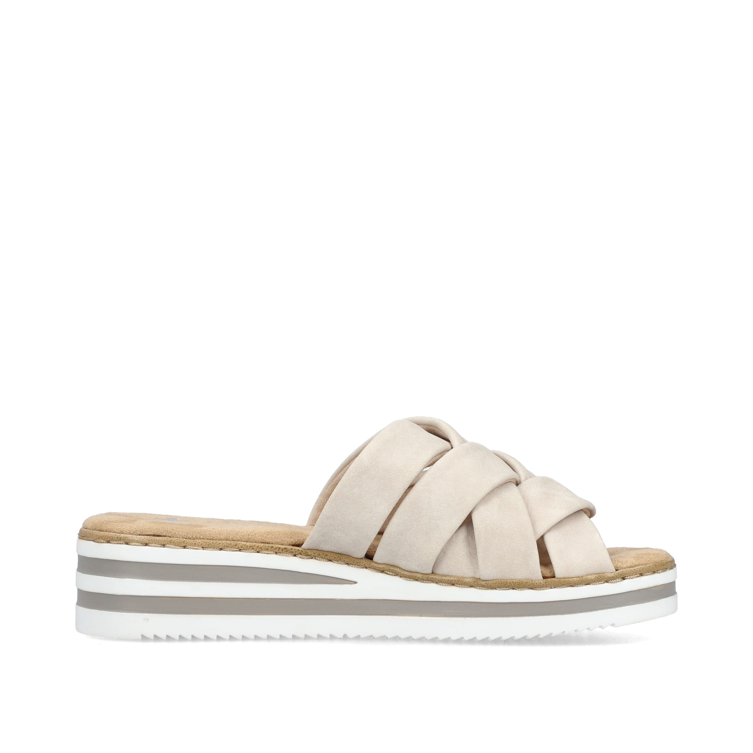 Rieker Damen Pantoletten hellbeige