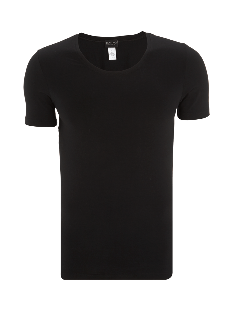 T-Shirt mit Rundhalsausschnitt in schwarz